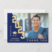 Moderner einfacher Minimalistischer Navy Blue Absc Dankeskarte (Vorderseite)