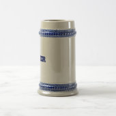 Moderner einfacher Monogramm-personalisierter indi Bierglas (Mittel)