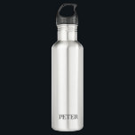 Moderner einfacher Monogramm-personalisierter indi Edelstahlflasche<br><div class="desc">Moderner einfacher Monogramm-personalisierter individuelle Name</div>