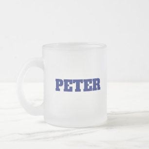 Moderner einfacher Monogramm-personalisierter indi Mattglastasse
