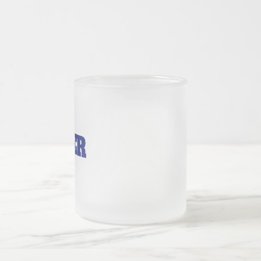 Moderner einfacher Monogramm-personalisierter indi Mattglastasse (Mittel)