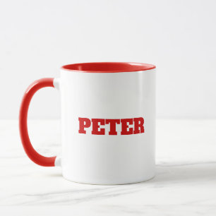 Moderner einfacher Monogramm-personalisierter indi Tasse