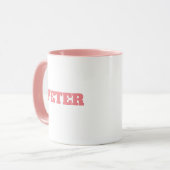 Moderner einfacher Monogramm-personalisierter indi Tasse (Vorderseite Links)