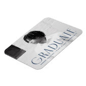 Moderner Einfacher Navy Foto Abschluss Magnet (Linke Seite)