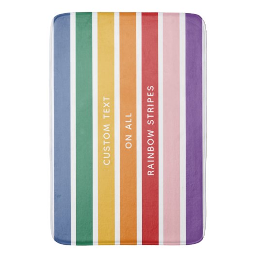 Moderner, einfacher Niedlicher Regenbogen-benutzer Badematte (Vorderseite Vertikal)