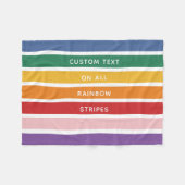 Moderner, einfacher Niedlicher Regenbogen-benutzer Fleecedecke (Vorderseite (Horizontal))