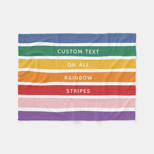 Moderner, einfacher Niedlicher Regenbogen-benutzer Fleecedecke (Vorderseite (Horizontal))