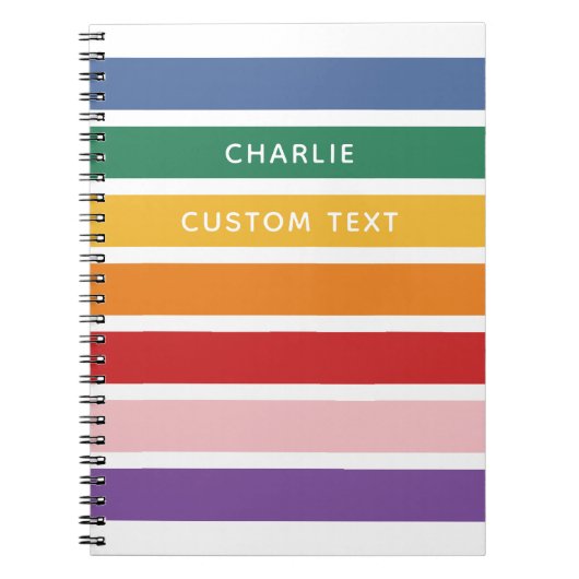 Moderner, einfacher Niedlicher Regenbogen-Individu Notizblock (Vorderseite)