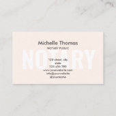 Moderner einfacher Notar-Agent Geschäftsverkehr C Visitenkarte (Rückseite)
