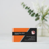 Moderner einfacher orange Eifer CEO-Gründer Visitenkarte (Stehend Vorderseite)
