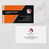 Moderner einfacher orange Eifer CEO-Gründer Visitenkarte (Vorne/Hinten)