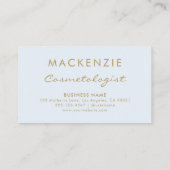 Moderner einfacher Pastel Blue Salon Terminkarte (Rückseite)