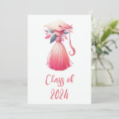 Moderner einfacher Pastell-Abschluss Einladung (Stehend Vorderseite)