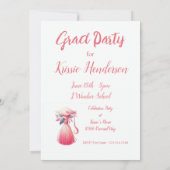 Moderner einfacher Pastell-Abschluss Einladung (Rückseite)