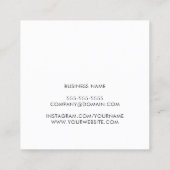 Moderner, einfacher Pastellstreifen - Innenarchite Quadratische Visitenkarte (Rückseite)