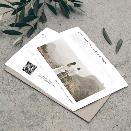 Moderner einfacher QR-Code nur für verheiratete Fo Ankündigung