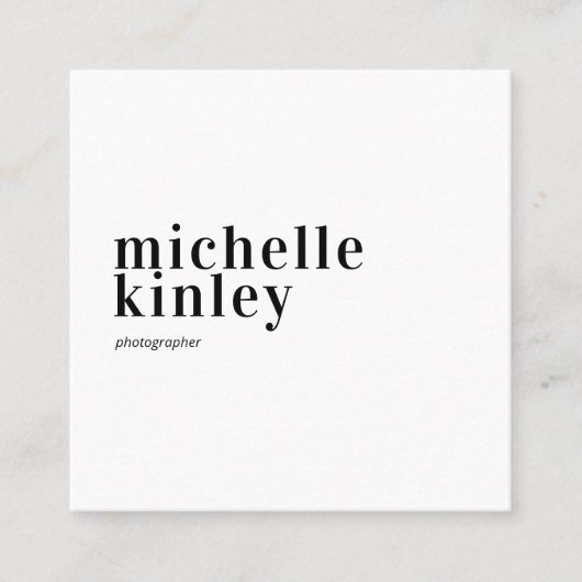 Moderner einfacher QR-Code Quadratische Visitenkarte (Vorderseite)