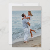 moderner einfacher Rahmen 2 Foto Save The Date (Rückseite)