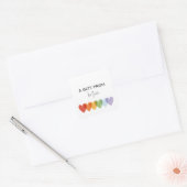Moderner einfacher Regenbogen als Geschenk für Quadratischer Aufkleber (Umschlag)