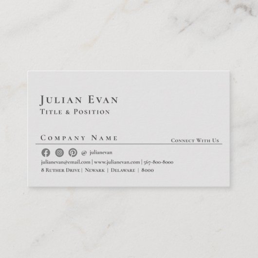 Moderner einfacher rosa QR-Code Visitenkarte (Rückseite)