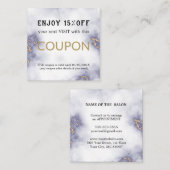 Moderner einfacher Salon-Rabattcoupon Rabattkarte (Vorne/Hinten)