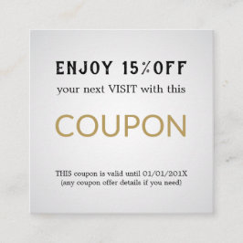 Moderner einfacher Salon-Rabattcoupon Rabattkarte