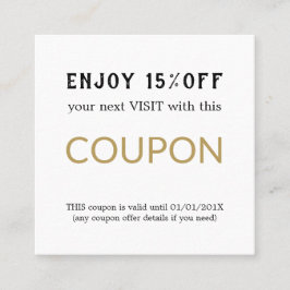 Moderner einfacher Salon-Rabattcoupon Rabattkarte