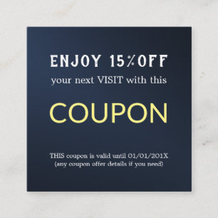 Moderner einfacher Salon-Rabattcoupon Rabattkarte