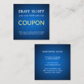 Moderner einfacher Salon-Rabattcoupon Rabattkarte (Vorne/Hinten)