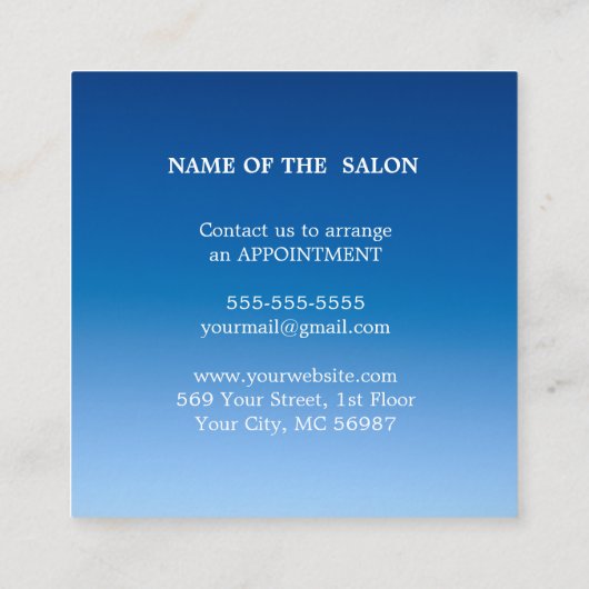 Moderner einfacher Salon-Rabattcoupon Rabattkarte (Rückseite)