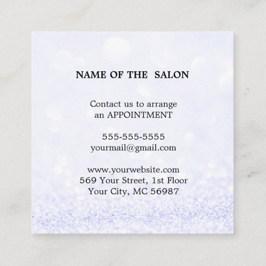 Moderner einfacher Salon-Rabattcoupon Rabattkarte (Rückseite)