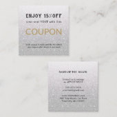 Moderner einfacher Salon-Rabattcoupon Rabattkarte (Vorne/Hinten)