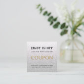 Moderner einfacher Salon-Rabattcoupon Rabattkarte (Stehend Vorderseite)