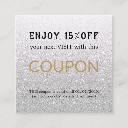 Moderner einfacher Salon-Rabattcoupon Rabattkarte (Vorderseite)