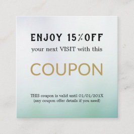 Moderner einfacher Salon-Rabattcoupon Rabattkarte