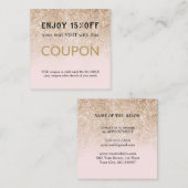 Moderner einfacher Salon-Rabattcoupon Rabattkarte (Vorne/Hinten)