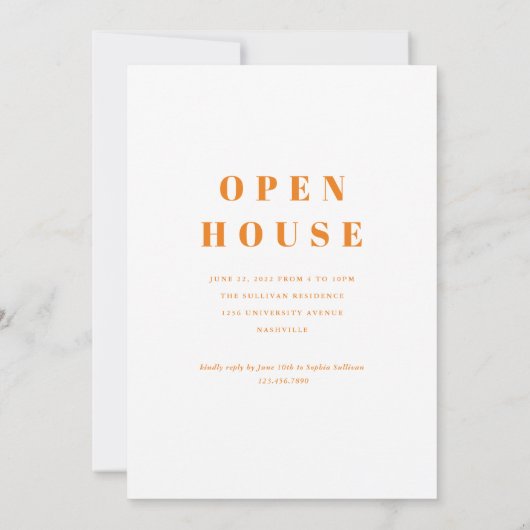 Moderner, einfacher, sauberer Foto Abschluss Einladung (Rückseite)