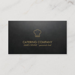 Moderner einfacher schwarzer GoldCatering-Koch Visitenkarte