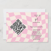 Moderner einfacher Script 6 Foto QR CODE Save the  Date (Rückseite)