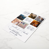 Moderner einfacher Script 6 Foto QR CODE Save the Folieneinladung (Gedreht)