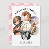 Moderner einfacher Script 6 Foto QR CODE Save the  Save The Date (Vorne/Hinten)