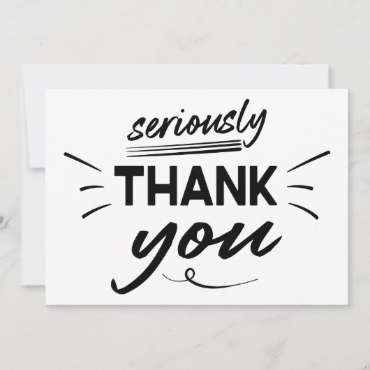 Moderner einfacher Script-Abschluss Dankeskarte (Vorderseite)