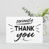 Moderner einfacher Script-Abschluss Dankeskarte (Stehend Vorderseite)