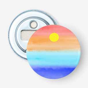 Moderner einfacher Sonnenuntergang Regenbogen farb Flaschenöffner