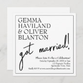 Moderner einfacher Spaß an der Hochzeitsempfehlung Einladung (Vorne/Hinten)