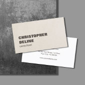 Moderner, einfacher, stilvoller Papierbrown-Berate Visitenkarte