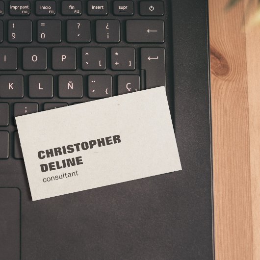 Moderner, einfacher, stilvoller Papierbrown-Berate Visitenkarte