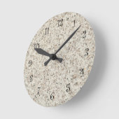 Moderner, einfacher Stone-Granit-Look Runde Wanduhr (Winkel)
