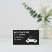 Moderner einfacher Taxidienst Visitenkarte (Stehend Vorderseite)