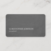 Moderner einfacher Texturgrau-Berater Visitenkarte (Vorderseite)
